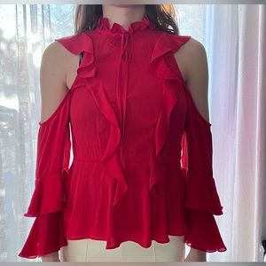 Asos red blouse size 4, new with tag.
